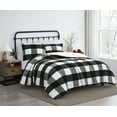 thumbnail image 3 of CANNON Cozy Buffalo Check Black Twin/Twin XL 2 Piece Comforter Set, Oeko-TEX Certified, 3 of 7