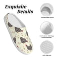 thumbnail image 5 of Kdxio Chickens And Flowers Women's Men's Slippers Plush Slip-On House Slipper for Winter Indoor Soft Cushion Non-slip Fluffy Slides Slippers-8, 5 of 7