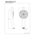thumbnail image 2 of Kingston Brass KXH144A1 Modern Vilbosch 5-Function Hand Shower - Polished Chrome, 2 of 2
