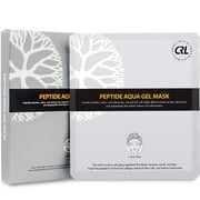 CRL Peptide Aqua Gel Mask 5 Pack, Instant Hydration, Soothing, Cooling, Healing, Post-Treatment, Post Microneedling, Reduce Redness and Stinging Feeling