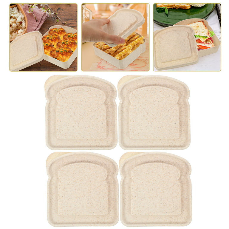 4Pcs Outdoor Camping Picnic Boxes Bread Toast Storage Holders Portable Food  Holders 