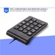 thumbnail image 5 of Teclado Numérico Usb Con Cable Universal Teclado Numérico Ultrafino Mini Teclado Negro Yuarrent EL010456-00, 5 of 6