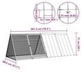 thumbnail image 4 of vidaXL Rabbit Cage Grey 201.5x80.5x71 cm Galvanised Steel, 4 of 4