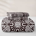 thumbnail image 5 of jejeloiu Boho Paisley Bed Spread Queen For Men Women,Vintage Floral Print Queen Coverlet Set,Brown White,3pcs, 5 of 7
