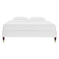 thumbnail image 4 of Modway Harlow Twin Performance Velvet Platform Bed Frame in White, 4 of 5