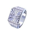 thumbnail image 4 of Rhodium Plated 925 Sterling Silver Saint Jude Clear CZ Band Ring White Jewelry Female Size 12, 4 of 4