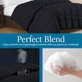 thumbnail image 6 of 100% Cotton All Season 1pc Box Stitched Comforter, Duvet Insert Cover, Pattern Solid Black Color Twin (66"x90") Size Machine Washable Lightweight, 6 of 6