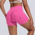 thumbnail image 2 of Fsgntruao Biker Shorts for Women High Waisted Gym Workout Athletic Yoga Shorts with Pocket Seamless Sports Running Butt Lifting Shorts Sets Booty Fitness Dance Volleyball Summer Shorts Pants, 2 of 3