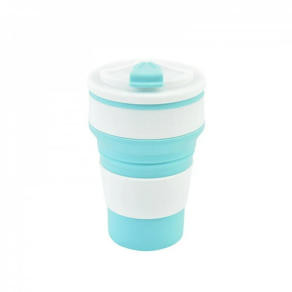 350ML/500ML Silicone Folding Cup Collapsible Mug With Cover Coffee Travel Outdoors Portable Water Drinking Tea Cups