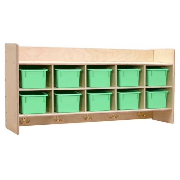Contender  Wall Hanging Storage with Lime Green Trays - RTA