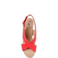 thumbnail image 5 of Brinley Co. Womens Crisscross Wedge Sandal, 5 of 7