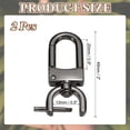 thumbnail image 2 of 1/2 Inch Swivel Clasp Hooks, 2 Pcs Detachable Snap Hook for Bag Strap Replacement Purse Lanyard DIY Craft, Black, 2 of 7