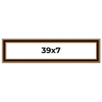 39x7 Frame Gold Brown Plein Air Vintage Solid Wood Picture Frame | 1.75 Inches Moulding Width |