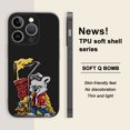 thumbnail image 1 of ¡Exprese su estilo único con esta peculiar funda para teléfono plateada mate con estampado gráfico para iPhone15 Pro Max 14 13 12 Pro 11!, 1 of 4