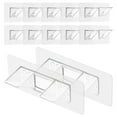 thumbnail image 1 of 12 Pcs Chevilles d'Étagère Sans Perçage Supports d'Étagère Chevilles Séparateur de Garde-Robe Support Épingles d'Étagère Transparentes Supports d'Étagère, 1 of 6
