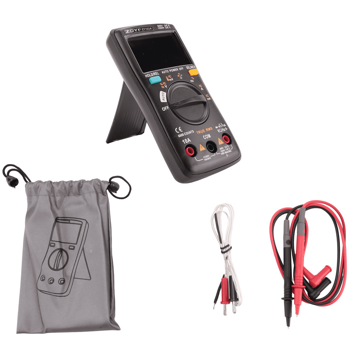 2X ZT102A Digital Multimeter 6000 Counts Auto 113D Back Light Voltmeter Transistor Tester Frequency