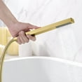 thumbnail image 6 of Brushed Gold Wall Mount Tub Faucet with Hand Shower, Waterfall Spout with Sprayer and Valve Sumerain, 6 of 10