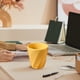 thumbnail image 5 of Vaso Multiusos de Plástico Amarillo | Diseño con Patrón En Espiral | 9 X 8,5 Cm | Material Apto para Uso Alimentario | Apto para Lavavajillas | 1 Unidad, 5 of 6