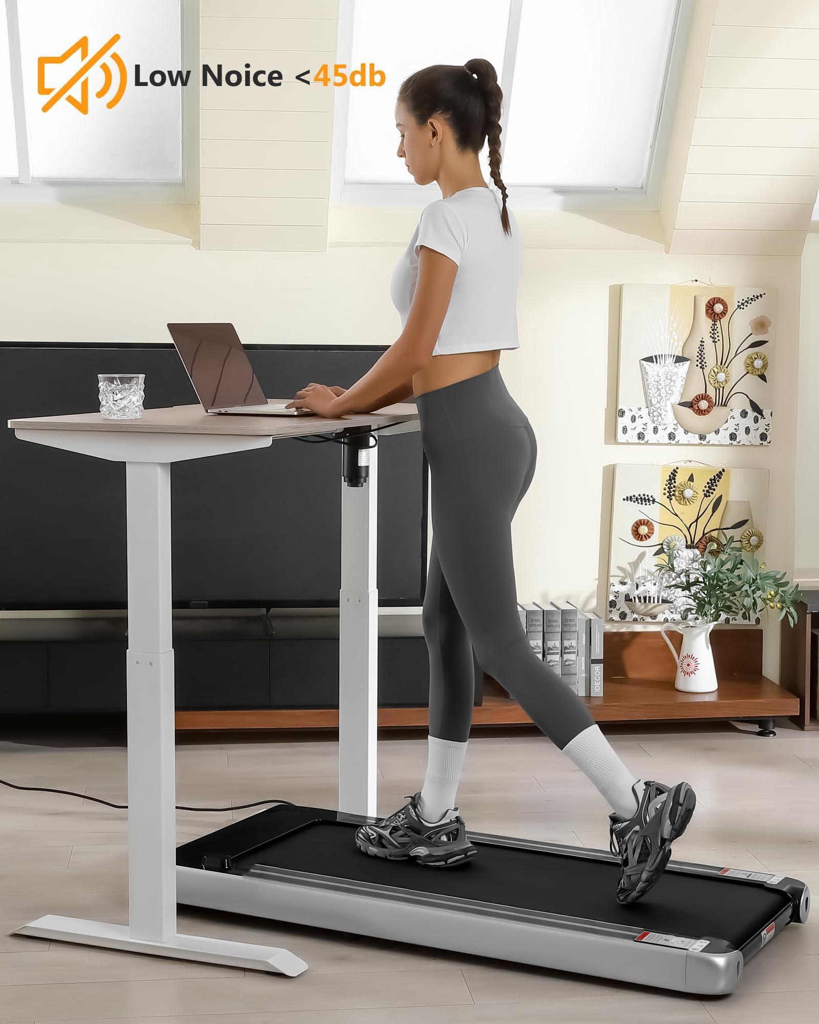 Towallmark 2.25 HP Folding Treadmill, Electric Treadmill for Home Office, Space Saving Treadmill, No Assembly Needed Portable Treadmill for Office Home Exercise
