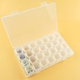 thumbnail image 2 of UDIYO Transparent 28 Compartment Nail Art Rhinestone Jewelry Decorations Storage Box, 2 of 5
