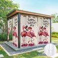 thumbnail image 6 of Outdoor Curtains for Patio Waterproof, Valentine's Day Outdoor Privacy Panels Grommet, Red Flamingos Roses Love Romance Beige Blackout Outside Curtains for Porch/Cabana 54"x95", 1 Panel, 6 of 8