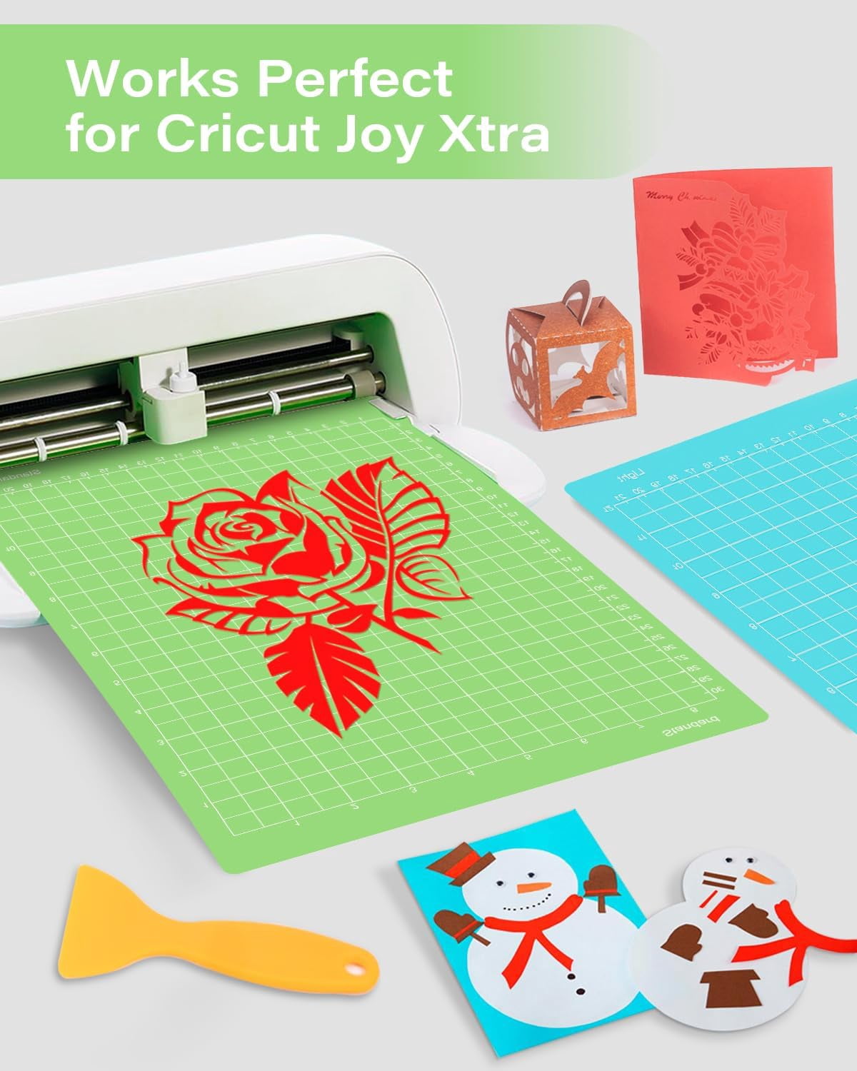 Cutting Mat for Cricut Joy Xtra 12x8.5in 6 Pack Variety Adhesive (Standard & Light Grip) Reusable Craft Cutting Mats Sticky Accessories Replacement for Cricut Maker & Explore
