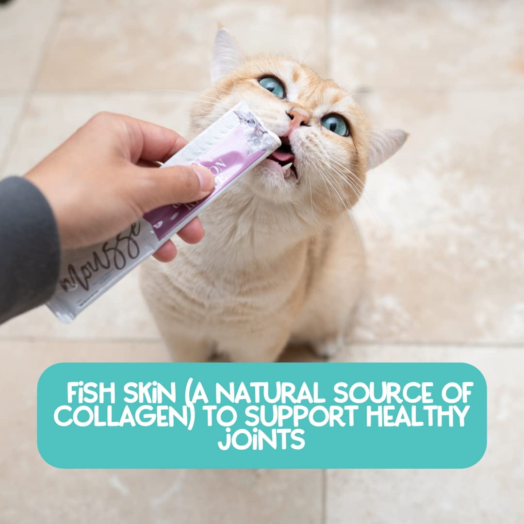 LOVE, NALA - Natural Lickable Cat Squeeze Up Treat,Topper - Variety Plus Pack Mousse - Wet Food Cat Puree - Grain Free, Fiber Blend, Minerals, Vitamins - 24 Pack
