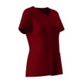 thumbnail image 4 of VBVC Women's V-Neck Brethable Scrub Set,Soft Nursing Workwear for Women,Ladies Stretch Uniform with Multi Pockets,Wine,S-2XL, 4 of 9
