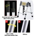 thumbnail image 2 of Bowoshen 6.6ft + 7.5ft, 7+6 Steps Ladder Folding Lightweight High Quality Aluminum Ladders Maximum Loading 150kg, 2 of 10
