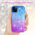thumbnail image 4 of FIEWESEY For iPhone 11 Pro 5.8" Case iPhone 11 Pro Glitter Case Sparkle Glitter Flowing Liquid Quicksand with Shiny Bling Diamond Women Girls Cute Case For Apple iPhone 11 Pro 5.8 inch - Blue+Purple, 4 of 6