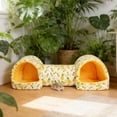 thumbnail image 4 of Guinea Pig Tunnel, Hamster Hideout, Guinea Pig Hideout, 38X10 in Fleece, Small Pet Supplies, Orange Pumpkin Print, Halloween, Warm Insulated, 1 Pc, 4 of 5