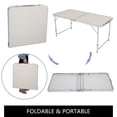 thumbnail image 2 of 1Pcs QXDRAGON Portable Multipurpose Folding Table Collapsible Picnic Aluminum Adjustable Table White Fold Up Square Desk for Hiking Camping Wedding Dining Party Patio Outdoor BBQ Yard, 2 of 10