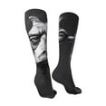 thumbnail image 3 of Kdxio Monochrome Giraffe Expression Funny Silky Novelty Funky Long Knee High Socks Soft 3D Print Cosplay Crazy Stockings for Men Women, 3 of 8