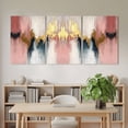 Abstract Gradient Canvas Wall Art 3 Panels, Vintage Color Block Artwork ...