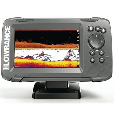 Lowrance 000-14281-001 HOOK 5 Fishfinder with SplitShot Transducer, US Inland Maps, CHIRP Sonar, DownScan Imaging & 5