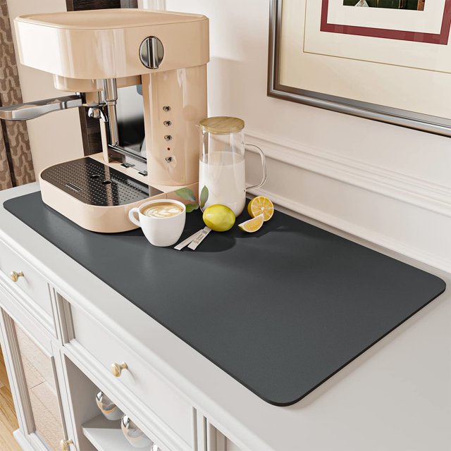 Tapete de café AMOAMI absorbente con respaldo de goma para cocina