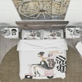 thumbnail image 2 of Designart 'Girl With Balloons and Gift boxes' Glamour Duvet Cover Set, 2 of 4