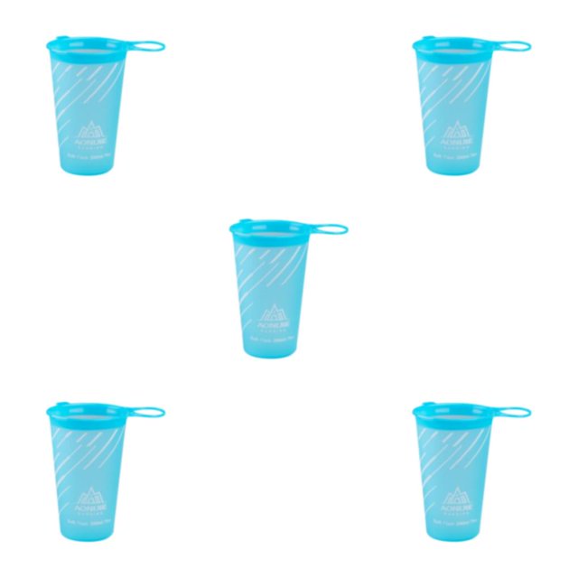 maskred Collapsible Water Bottle Running Easy To Store Easy To Clean Water Bottles Blue 200ml 5Set