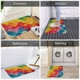 thumbnail image 5 of Vibrant Pattern Colorful Waves Dynamic Rugs Washable Cover Floor Rug Carpets Home Decorations for Bathroom Kitchen Bedroom Indoor 31.5x20 inch, 5 of 6