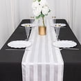 thumbnail image 3 of BalsaCircle 12x108 in White Stripes Satin Table Runner Wedding Party Linens Events Reception Decorations Supplies, 3 of 8