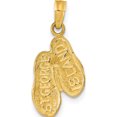 thumbnail image 3 of 14K Yellow Gold St. George Island Reversible Flip Flops Pendant (Width 23) (Length 23) - Jbsp, 3 of 5