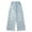Light Blue, variant on Cute Baggy Jeans for Teen Girls Elastic Waist Wide Leg Jeans Y2𝐊 Streetwear Kids Straight Leg Denim Pants Trousers