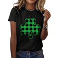 thumbnail image 6 of Baqcunre T Shirts for Women,Casual St. Patrick's Day Print Top Short Sleeve Round Neck T-shirt Top,St. Patrick's Day Shirts for Women Womens Tops,Graphic Tees for Women Black S-XXL, 6 of 7
