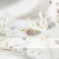 thumbnail image 4 of Rosec Jewels Lab Grown Pink Diamond Engagement Ring - Pink White Diamond Ring (1 Carat, Fancy Pink Color VVS Clarity), 18K Yellow Gold, US 4.50, 4 of 9