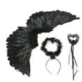 thumbnail image 3 of Darkness Angel Wing Set Halloween Devil Angel Wing Set Adult Angel Wing Set Devil Costume Cosplay 3 Pack Devil Angel Wing Set Handcrafted Lightweight Adult Angel Wing Set For, 3 of 8