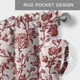 thumbnail image 3 of Farmhouse Red Kitchen Valances for Windows, Vintage Flower Leaf Botanical Plant Bathroom Window Valances 60x18 Inch Rod Pocket Window Treatments Valance Curtains for Living Room Bedroom Decor, 3 of 9