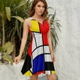 thumbnail image 5 of Piet Mondrian Abstract Art Dress Summer Street Style Dresses Female Sleeveless Printed Sundress, 5 of 7