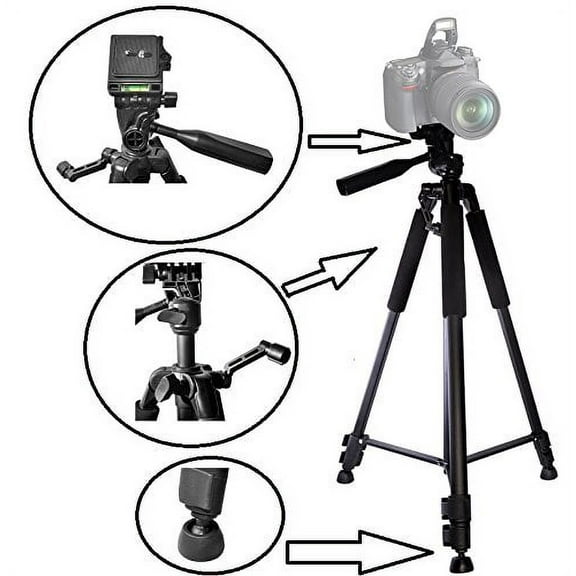 60" Pro Tripod With Case For Sony Alpha A6000 ILCE-6000L ILCE-6000