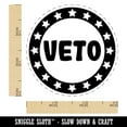 thumbnail image 2 of Veto Circle with Stars Self-Inking Rubber Stamp Ink Stamper - Purple Ink - Small 3/4 Inch, 2 of 7