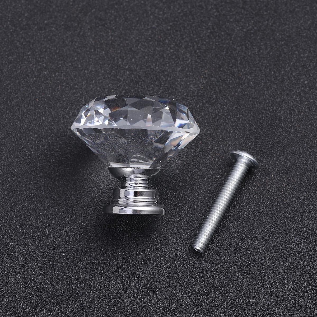 HEALEEP 10Pcs Cabinet Hardware Zinc Alloy Cabinet Knob with Transparent Material and Kitchen Cabinet Handles